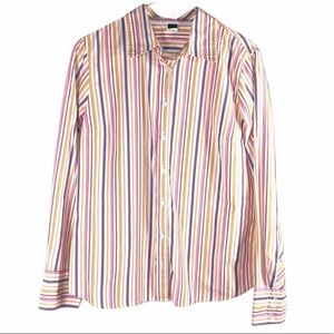 J. Crew Multi Colored Stripes Shirt, Size M